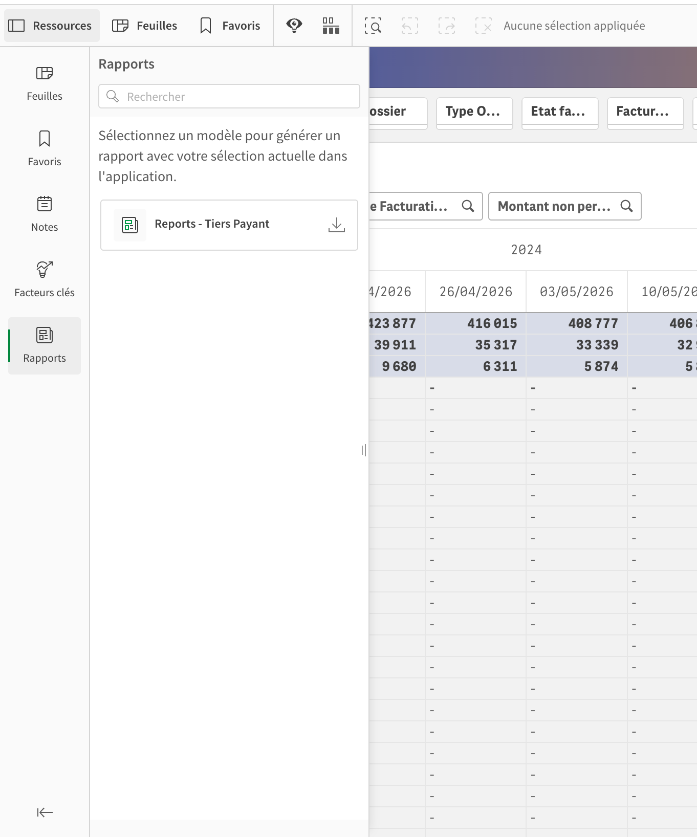 Export Excel avec add-in Qlik — données tabulaires rafraîchissables